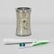 Mercury Glass Toothbrush Holder | Compact Multi Slot Holder for Toothbrushes, Razors & Makeup Accessories